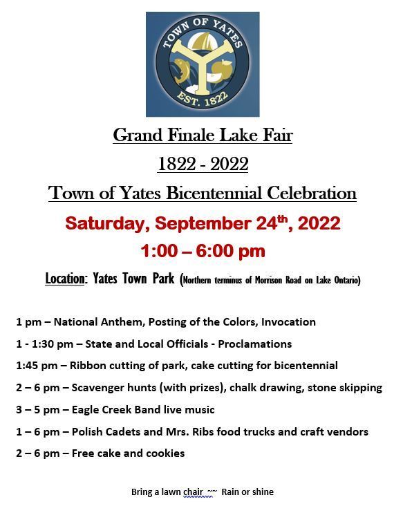 Town of Yates Bicentennial Celebration Lyndonville Central School District