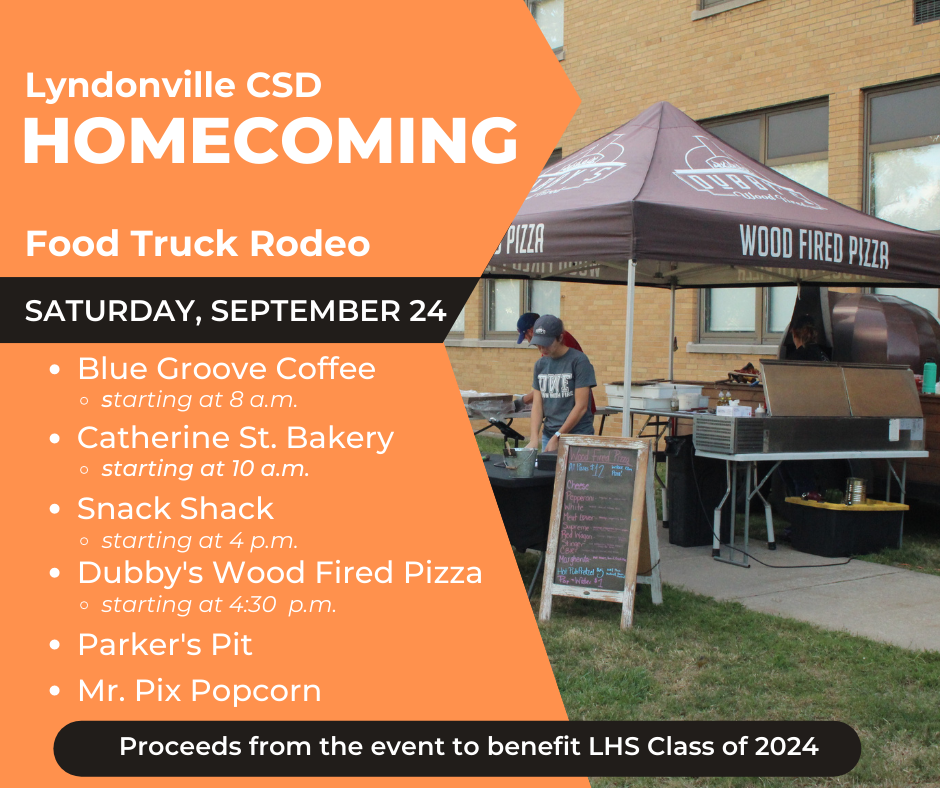 Homecoming: Food Trucks Sept 24